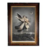 Wilhelm von Kaulbach (after) Guardian Angel Pastel
