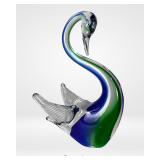 Murano Art Glass Long Neck Swan Figurine