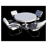 MCM Milo Baughman Style Dining Table & 4 Chairs