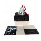 Steuben Crystal Holiday Bell Christmas Ornament