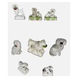 Antique Staffordshire  Poodle Dog Figurines