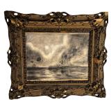 WWI Naval Warship Drawing 'Fair Weather' 1914