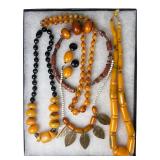 Vintage Amber & Bakelite Necklaces