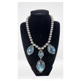 Native American Sterling Silver Turquoise Necklace