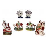 Group of Antique & Vintage Staffordshire Figurines