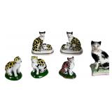 Chelsea  & William Kent Porcelain Cat Figurines