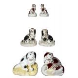 Antique Staffordshire Dog Figurines Assortment