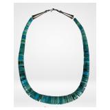 Native American Turquoise Heishi Bead Necklace