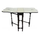 Vintage Hand-Painted Drop Leaf Gateleg Table