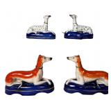 Staffordshire Greyhound & Dalmatian Inkwells