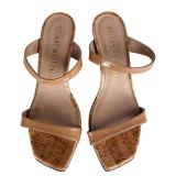 Stuart Weitzman Aleena 50 Cork Wedge Sandals Sz8