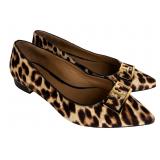 Tory Burch Gigi Leopard Calf Hair Flats Sz 7.5
