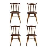 Set of 4 Cushman Colonial Maple Dining Chairs