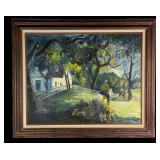 Earl Gross Figural Oil Painting -  Horses Scene