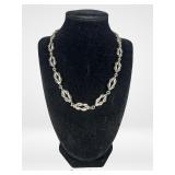 Taxco Sterling Silver Modernist Twist  Necklace