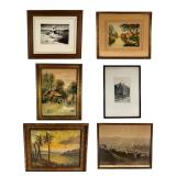 Framed Artwork - Paintings Aquatints Etchings