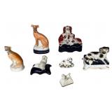 Collection of Antique Staffordshire Dog Figurines