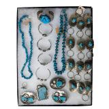 Assortment of Southwest Jewelry Necklaces Cuffs Be