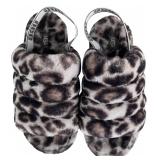 UGG Fluff Yeah Leopard Print Shearling Slippers