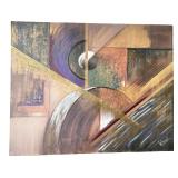 Lee Reynolds Large Abstract Geometric Painting