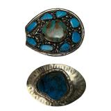 Southwestern Style Multi-Stone Inlay Belt Buckles