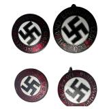 WWII German NSDAP Lapel Badges