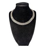 Massive Sterling Silver Marcasite Collar Necklace