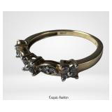 10k Yellow Gold Marquise Illusion Diamond Ring