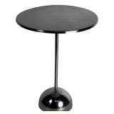 Contemporary Modern Chrome Pedestal Side Table