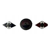 WWII German HJ Membership Badges