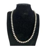 Massive Sterling Silver Bead Necklace