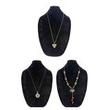 Group of Sterling Silver Necklaces with Pendants