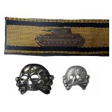 WWII German Tank Destruction Badge & Panzer Skull