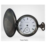 Antique Elgin 15 Jewels Pocket Watch in Sterling