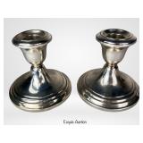 Pair of Gorham Sterling Silver Candleholders