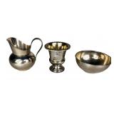 Sterling Silver Tableware - Creamer, Trophy Cup &