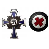 WWII German Red Cross DRK Helpers Badge & Mother's