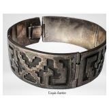 Massive Taxco Sterling Silver Panel Bracelet
