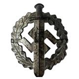 WWII German SA Sports Badge with Sword and Wreath