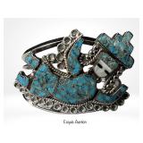 Massive Sterling Silver Turquoise Cuff Bracelet