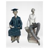Pair of Lladro Porcelain Figurines