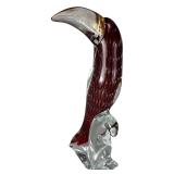 Murano Art Glass Hand Blown Toucan Bird Sculpture