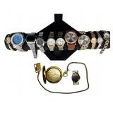 Assortment of Various Wrist Watches & Pocket Watch