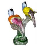 Vintage Murano Art Glass Double Bird  Sculpture