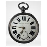 Antique European Key Winding Sterling Pocket Watch