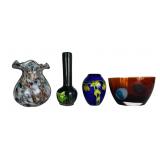 Art Glass Vases & Bowl - Waterford Murano