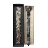 Sterling Silver Bracelets Woven Mesh & Belt Form