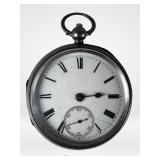 Antique Key Winding Sterling Silver Pocket Watch
