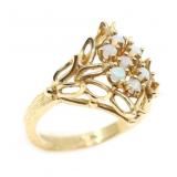 10K YELLOW GOLD OPAL FASHION RING