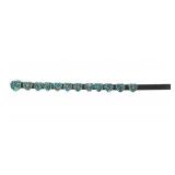 .925 SILVER TURQUOISE & LEATHER CONCHO BELT BY KEE